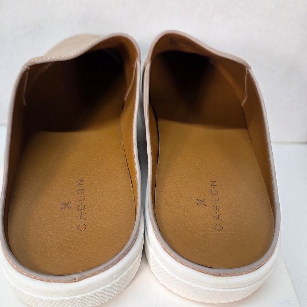 NWB Caslon Nellie Suede Slip-On Leather Sneaker Mule Beige Taupe Womens 9M - Picture 7 of 11